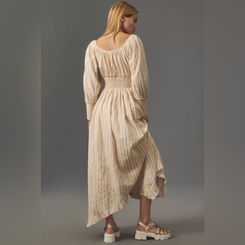 Elegant Cream Maxi Dress - Picture 5 of 14